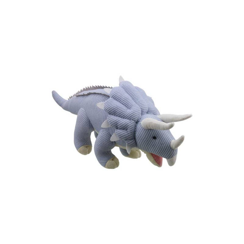 Wilberry Knitted: Triceratops (Blue - Small)